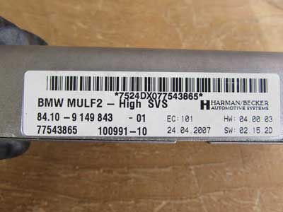 BMW Bluetooth Control Module Unit Harmon Becker MULF2 High SVS ULF 84109149843 E82 E90 E91 E60 E63 F01 F02 E70 E71 E894